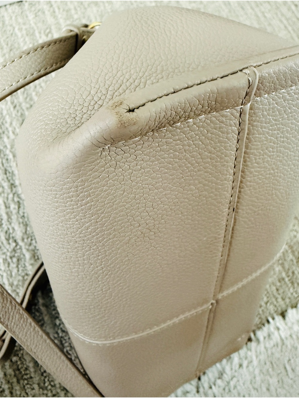 Polene Numero Neuf Mini in Textured Taupe - Picture 11 of 13